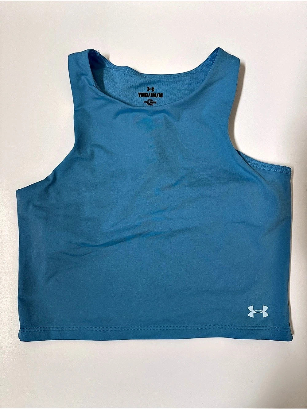 Girls Under Armour Motion Crop Tank Top Blue